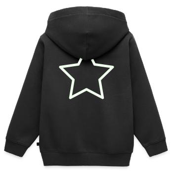 Star - Sweat Premium à capuche zippé enfant bio - noir - Dos - AI Model Kid Male (0cm)