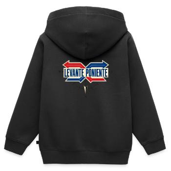 Levante Poniente Andalucia Kitesurfing Wind Compas - Kids Premium Organic Zip-up Hoodie - black - Back - AI Model Kid Male (0cm)