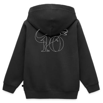 Dino Birthday 10 Years T Rex - Kids Premium Organic Zip-up Hoodie - black - Back - AI Model Kid Male (0cm)