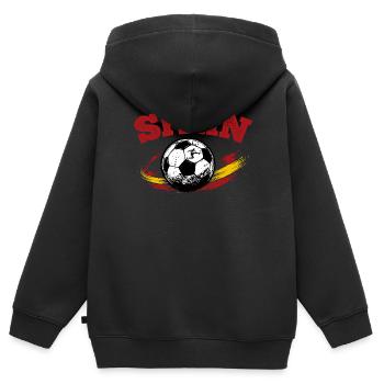 Produits dérivés de football espagnol - Sweat Premium à capuche zippé enfant bio - noir - Dos - AI Model Kid Male (0cm)