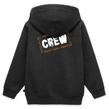 crew - Kids Premium Organic Zip-up Hoodie - black - Back - AI Model Kid Male (0cm)