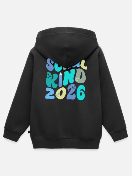 Einschulung – Bunte Schulstart Edition - Kinder Premium Organic Zip Hoodie - Schwarz