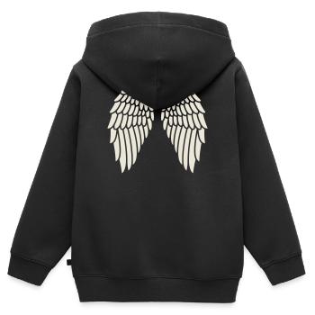 Angel Wings - Angel Wings Remembrance Guardian Angel - Kids Premium Organic Zip-up Hoodie - black - Back - AI Model Kid Male (0cm)