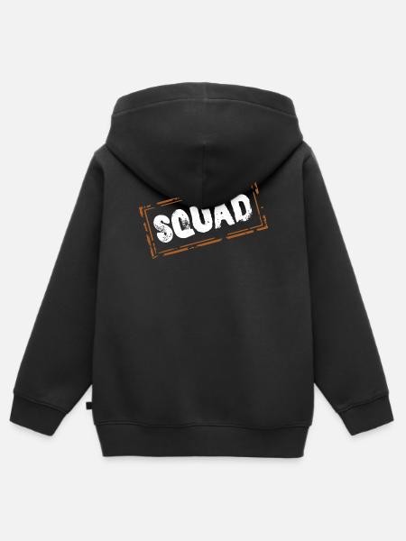 squad - Kinder Premium Organic Zip Hoodie - Schwarz