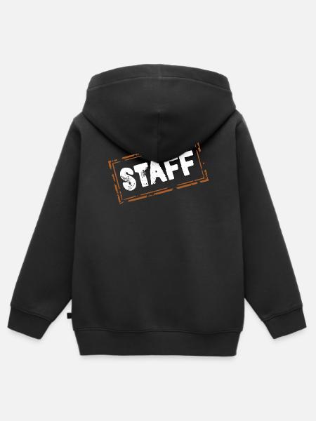staff - Kinder Premium Organic Zip Hoodie - Schwarz