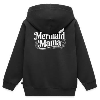Maman Sirène - Sweat Premium à capuche zippé enfant bio - noir - Dos - AI Model Kid Male (0cm)