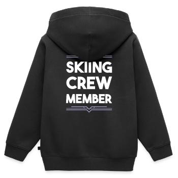 Skiing Crew - Kids Premium Organic Zip-up Hoodie - black - Back - AI Model Kid Male (0cm)