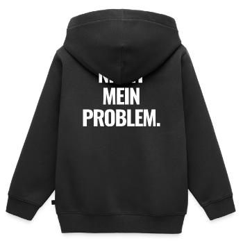 Ce n’est pas mon problème. - Sweat Premium à capuche zippé enfant bio - noir - Dos - AI Model Kid Male (0cm)