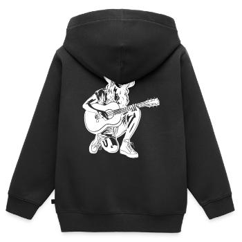 Guitar Woman - Kids Premium Organic Zip-up Hoodie - black - Back - AI Model Kid Male (0cm)