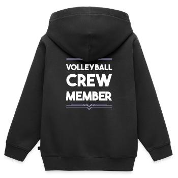 Équipe de volley-ball - Sweat Premium à capuche zippé enfant bio - noir - Dos - AI Model Kid Male (0cm)