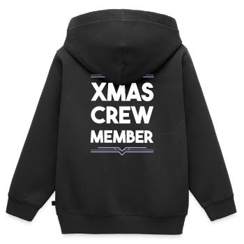 Xmas Crew - Kids Premium Organic Zip-up Hoodie - black - Back - AI Model Kid Male (0cm)
