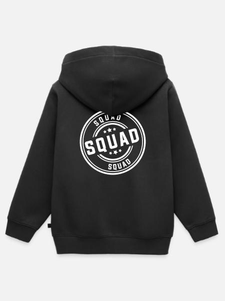 squad - Kinder Premium Organic Zip Hoodie - Schwarz