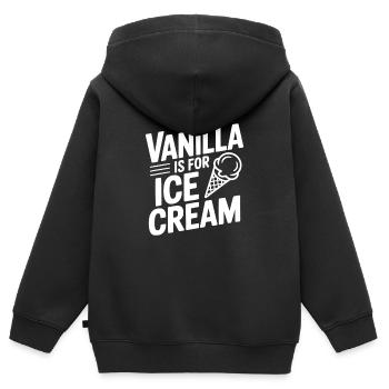 Vanilla Is For Cream - Kids Premium Organic Zip-up Hoodie - black - Back - AI Model Kid Male (0cm)