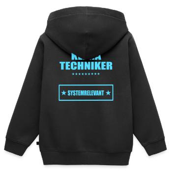Klimawandel Klimatechniker - Kinder Premium Organic Zip Hoodie - Schwarz - Hinten - AI Model Kid Male (0cm)