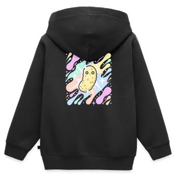 Pastel star pickle - Kids Premium Organic Zip-up Hoodie - black - Back - AI Model Kid Male (0cm)