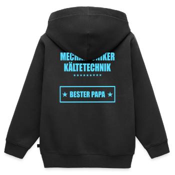 Kältetechnik Mechatroniker Papa - Kinder Premium Organic Zip Hoodie - Schwarz - Hinten - AI Model Kid Male (0cm)