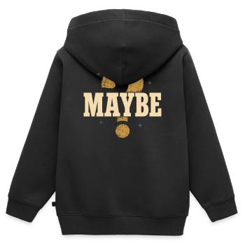 Agnostisch, Aber Müde Lustiges Agnostiker-geschenk - Kinder Premium Organic Zip Hoodie - Schwarz - Hinten - AI Model Kid Male (0cm)
