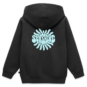 Sunshine Psychedelic Bleu - Sweat Premium à capuche zippé enfant bio - noir - Dos - AI Model Kid Male (0cm)