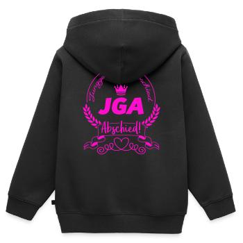 junggesellinnenabschied - Kinder Premium Organic Zip Hoodie - Schwarz - Hinten - AI Model Kid Male (0cm)