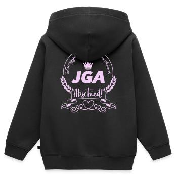 junggesellinnenabschied- - Kinder Premium Organic Zip Hoodie - Schwarz - Hinten - AI Model Kid Male (0cm)