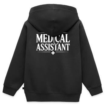 Medical Assistant - Kids Premium Organic Zip-up Hoodie - black - Back - AI Model Kid Male (0cm)