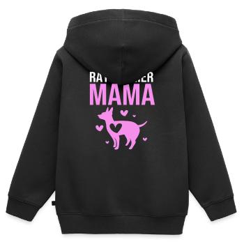 Rat Terrier - Kinder Premium Organic Zip Hoodie - Schwarz - Hinten - AI Model Kid Male (0cm)