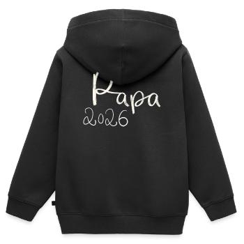 Dad 2026 Hand Lettering - Kids Premium Organic Zip-up Hoodie - black - Back - AI Model Kid Male (0cm)