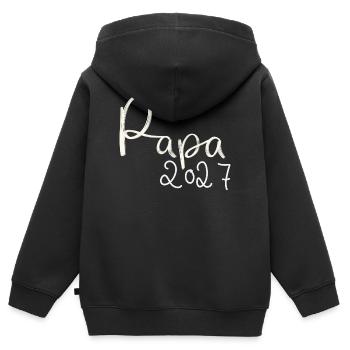 Papa 2027 - Kinder Premium Organic Zip Hoodie - Schwarz - Hinten - AI Model Kid Male (0cm)