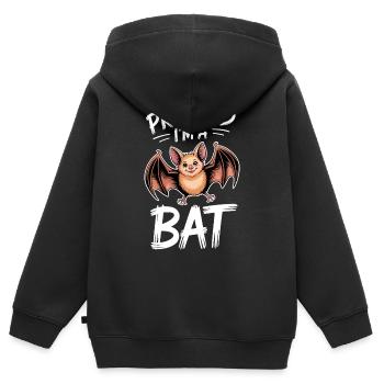Cadeau amusant des chauves-souris sur les proverbes de chauve-souris - Sweat Premium à capuche zippé enfant bio - noir - Dos - AI Model Kid Male (0cm)