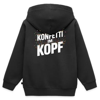 Konfetti Im Kopf Karneval Fasching Alaaf Kostüm - Kinder Premium Organic Zip Hoodie - Schwarz - Hinten - AI Model Kid Male (0cm)