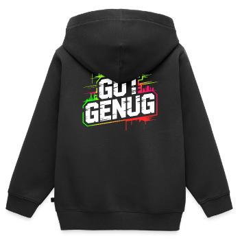 Gut Genug Selbstliebe Ich Bin Gut Genug Selbstwert - Kinder Premium Organic Zip Hoodie - Schwarz - Hinten - AI Model Kid Male (0cm)