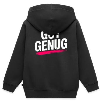 Gut Genug Selbstliebe Ich Bin Gut Genug Selbstwert - Kinder Premium Organic Zip Hoodie - Schwarz - Hinten - AI Model Kid Male (0cm)