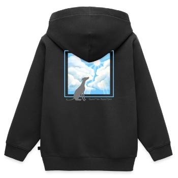 More Than a Pet - Sighthound - Kids Premium Organic Zip-up Hoodie - black - Back - AI Model Kid Male (0cm)