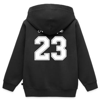 New York 23 - Sweat Premium à capuche zippé enfant bio - noir - Dos - AI Model Kid Male (0cm)