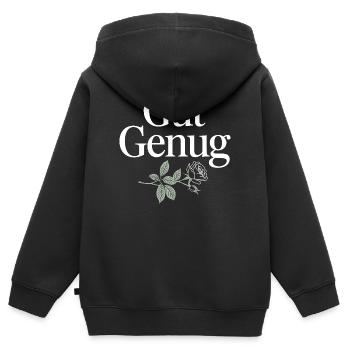 Gut Genug Selbstliebe Ich Bin Gut Genug Selbstwert - Kinder Premium Organic Zip Hoodie - Schwarz - Hinten - AI Model Kid Male (0cm)