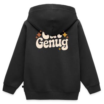Gut Genug Selbstliebe Ich Bin Gut Genug Selbstwert - Kinder Premium Organic Zip Hoodie - Schwarz - Hinten - AI Model Kid Male (0cm)