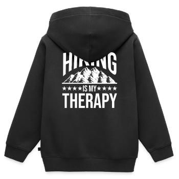 Hiking Mountain Trail Backpacking Outdoors Wildern - Kinder Premium Organic Zip Hoodie - Schwarz - Hinten - AI Model Kid Male (0cm)