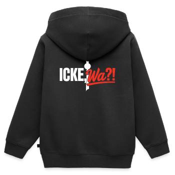 Icke Wa Berlin Fernsehturm Spruch Design - Kinder Premium Organic Zip Hoodie - Schwarz - Hinten - AI Model Kid Male (0cm)