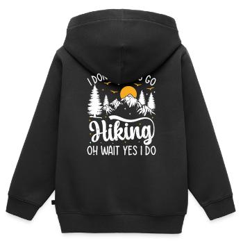I don't always go Hiking oh wait yes I do - Mounta - Kinder Premium Organic Zip Hoodie - Schwarz - Hinten - AI Model Kid Male (0cm)