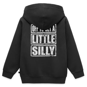 Je vais faire un petit discours idiot - Sweat Premium à capuche zippé enfant bio - noir - Dos - AI Model Kid Male (0cm)