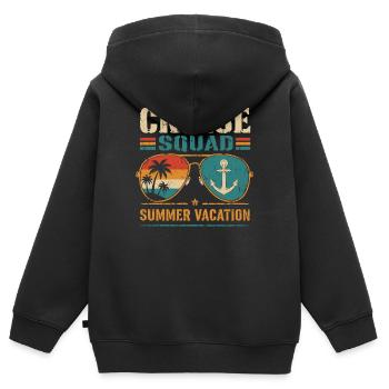 Lunettes de soleil Retro Cruise Squad pour les vacances d’été - Sweat Premium à capuche zippé enfant bio - noir - Dos - AI Model Kid Male (0cm)