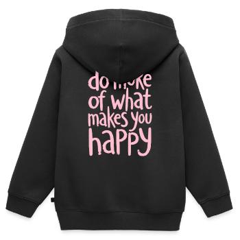 Do more of what makes you happy - Spruch - Kinder Premium Organic Zip Hoodie - Schwarz - Hinten - AI Model Kid Male (0cm)