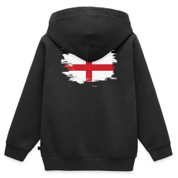 Drapeau anglais – Conception moderne de la croix de Saint-Georges - Sweat Premium à capuche zippé enfant bio - noir - Dos - AI Model Kid Male (0cm)