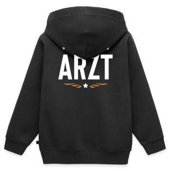 Arzt Beruf - Kinder Premium Organic Zip Hoodie - Schwarz - Hinten - AI Model Kid Male (0cm)