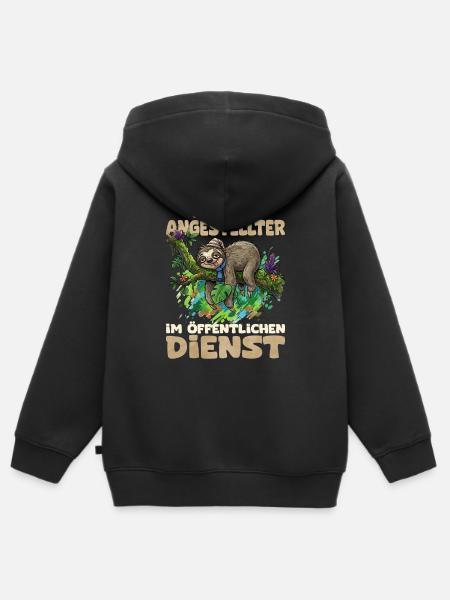 Endlich Angestellter im Öffentlichen Dienst - Kinder Premium Organic Zip Hoodie - Schwarz