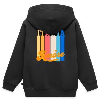 Italia Amore - Kinder Premium Organic Zip Hoodie - Schwarz - Hinten - AI Model Kid Male (0cm)