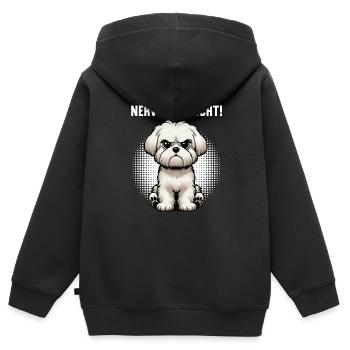 Nerv Mich Nicht Malteser Malteserbesitzer Maltese - Kinder Premium Organic Zip Hoodie - Schwarz - Hinten - AI Model Kid Male (0cm)