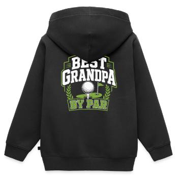 Bester Opa nach Par-Golf-Zitat - Kinder Premium Organic Zip Hoodie - Schwarz - Hinten - AI Model Kid Male (0cm)