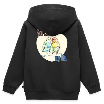 Rosehead - Sweat Premium à capuche zippé enfant bio - noir - Dos - AI Model Kid Male (0cm)