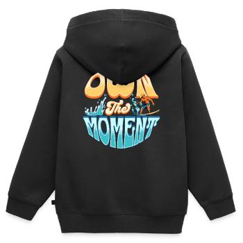 Possédez la vague de surf du moment - Sweat Premium à capuche zippé enfant bio - noir - Dos - AI Model Kid Male (0cm)